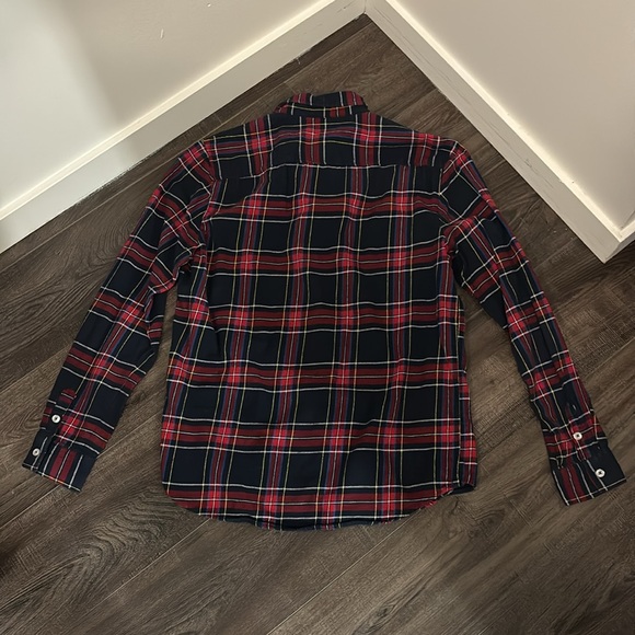 Forever 21 Men’s Size S Red-Blue Flannel Button-Down - Picture 2 of 4